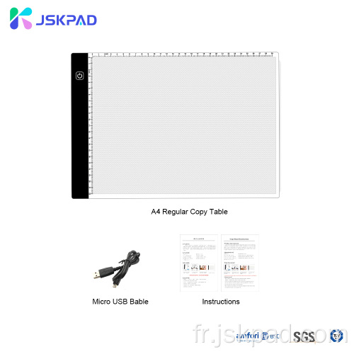 Planche à dessin acrylique JSK Tracing Box A4 LED